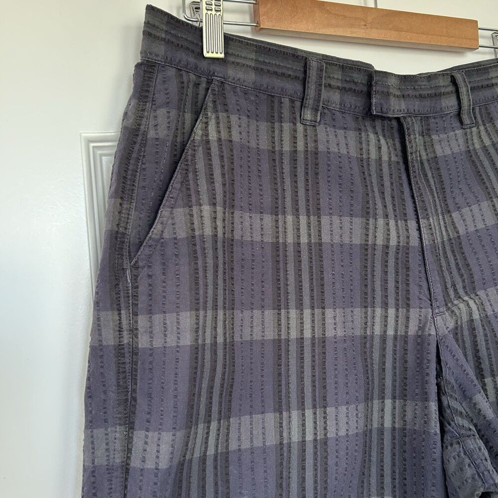 Patagonia Mens Shorts Sz 32 Seersucker Textured Plaid Organic Cotton Outdoor - Picture 3 of 8